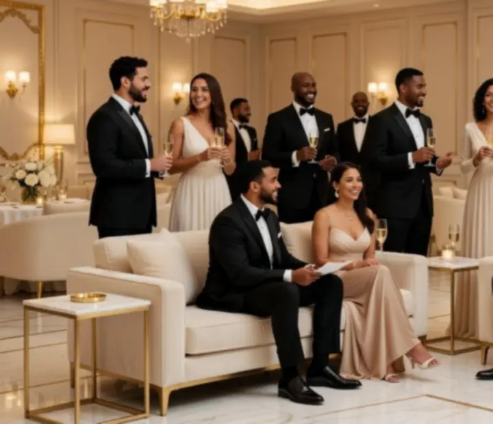 Tým Karlesta během elegantního společenského eventu